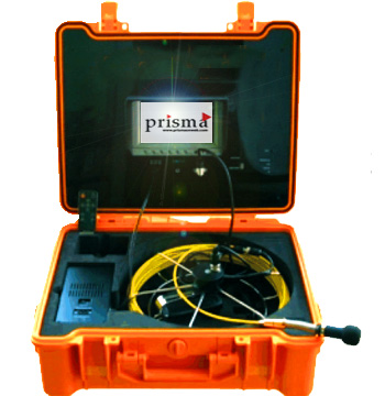 Sonda per Videoispezione videoispezione pozzi, sonda da 20 a 120 metri,  sistema di videoispezione con telecamera rotante o fissa